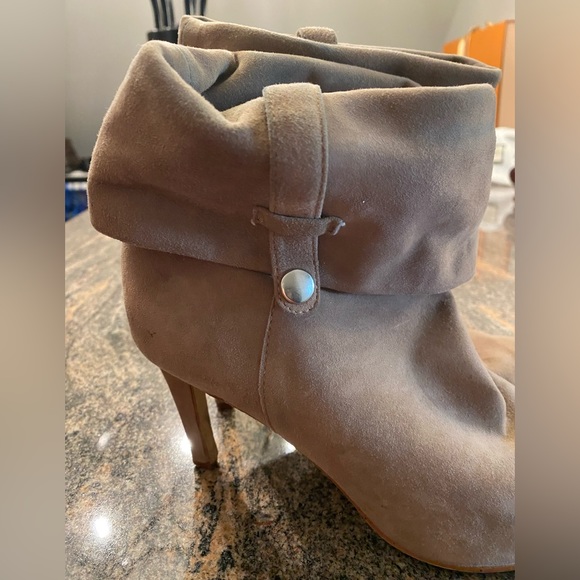 Calvin Klein, suede, heeled booties - Picture 6 of 8